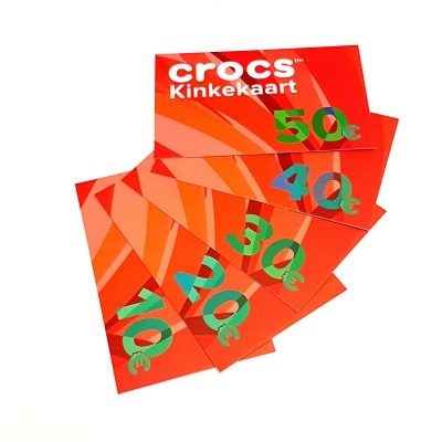 Vanad kinkekaardid lõpetavad kehtivuse Crocs esinduskauplustes.