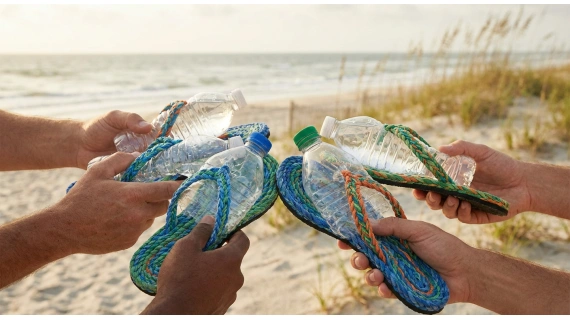 Teva REPREVE tehnoloogia: kuidas plastpudelid muutuvad sandaalirihmadeks