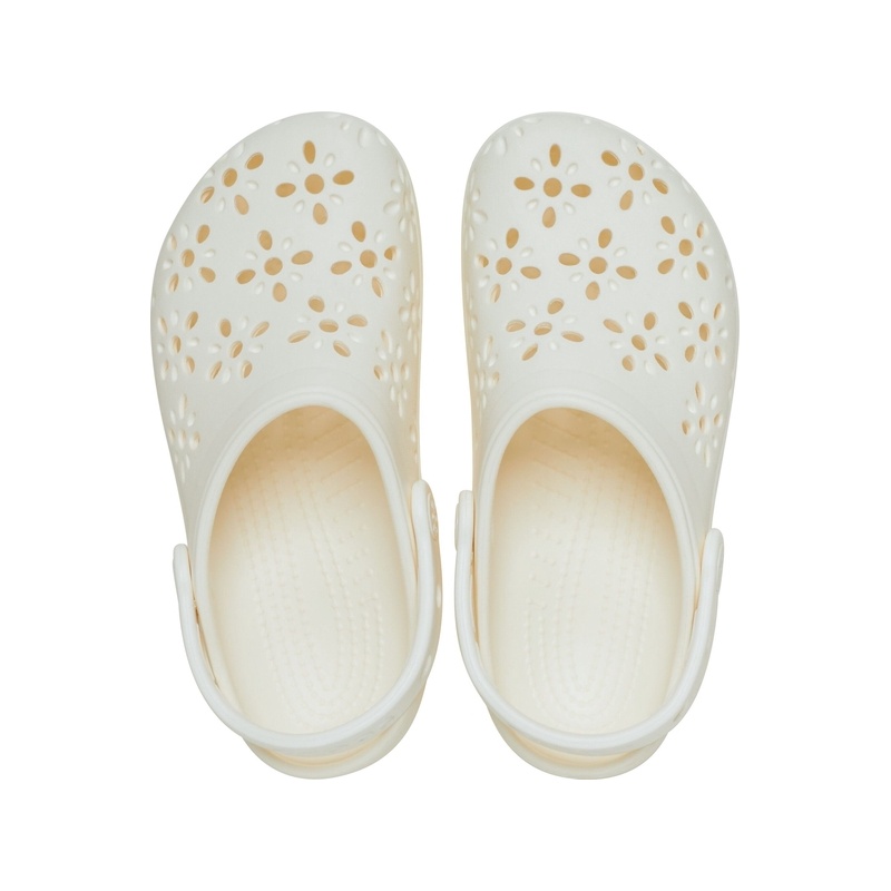Crocs™ Classic Floral Cut Out Clog T Chalk Crocs™ Classic Floral Cut Out Clog T Chalk