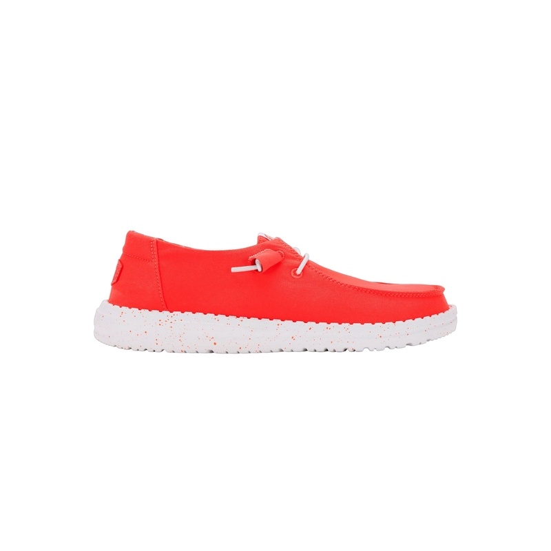 Hey Dude Wendy Stretch Canvas Fiery Coral