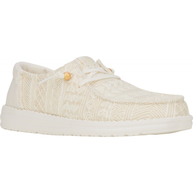 Hey Dude Wendy Crochet Lace White/Gold