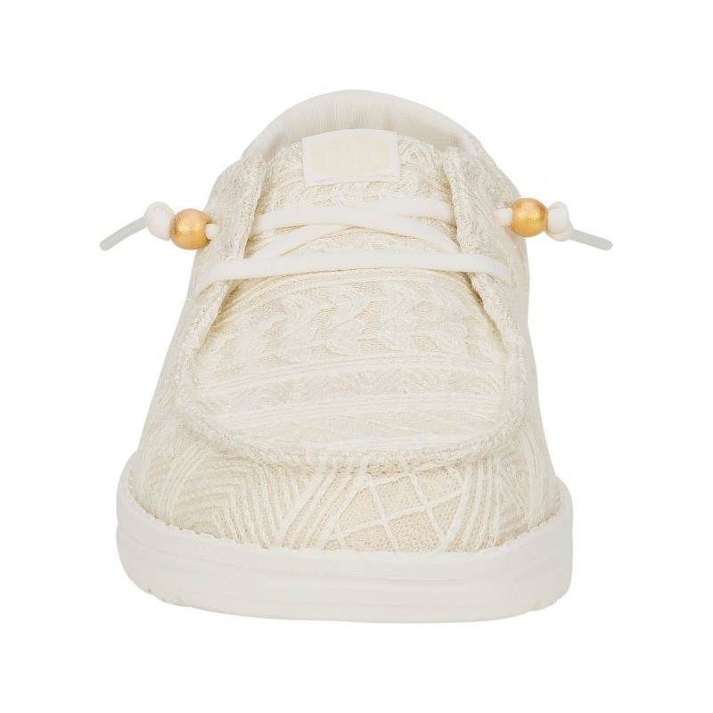 Hey Dude Wendy Crochet Lace White/Gold