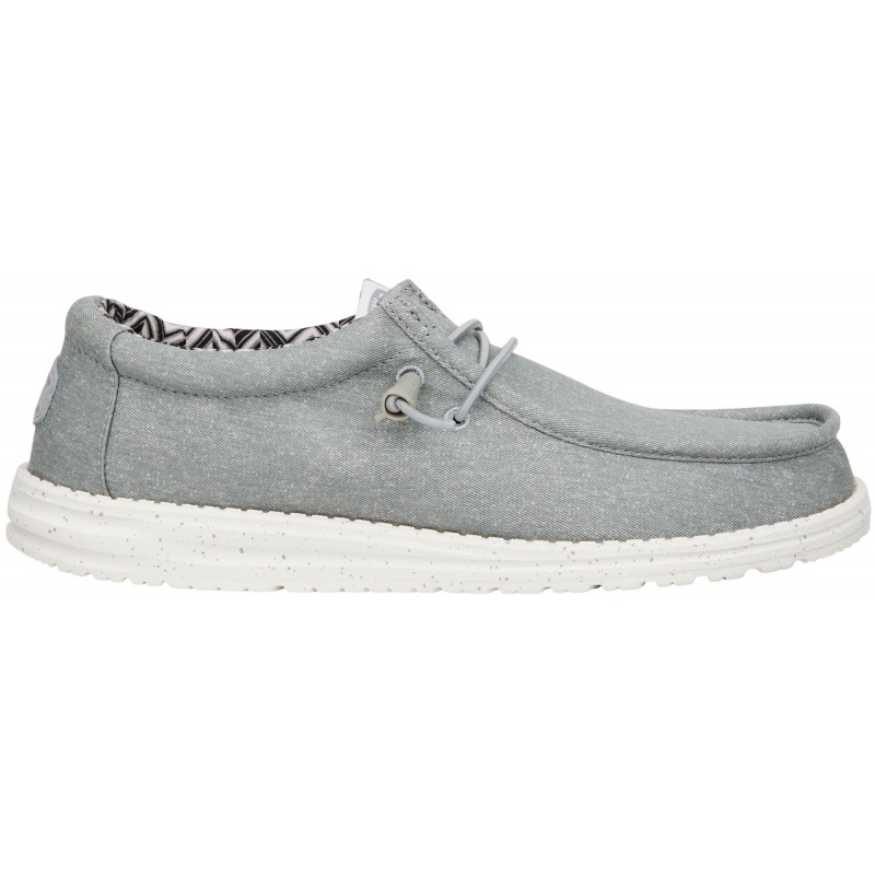 Hey Dude Wally Stretch Canvas Light Grey