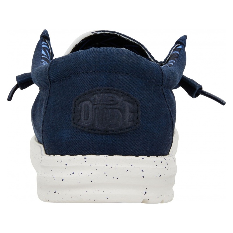 Hey Dude Wally Stretch Canvas Navy
