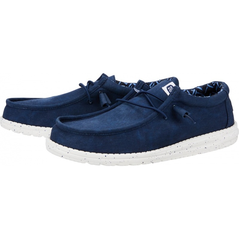 Hey Dude Wally Stretch Canvas Navy