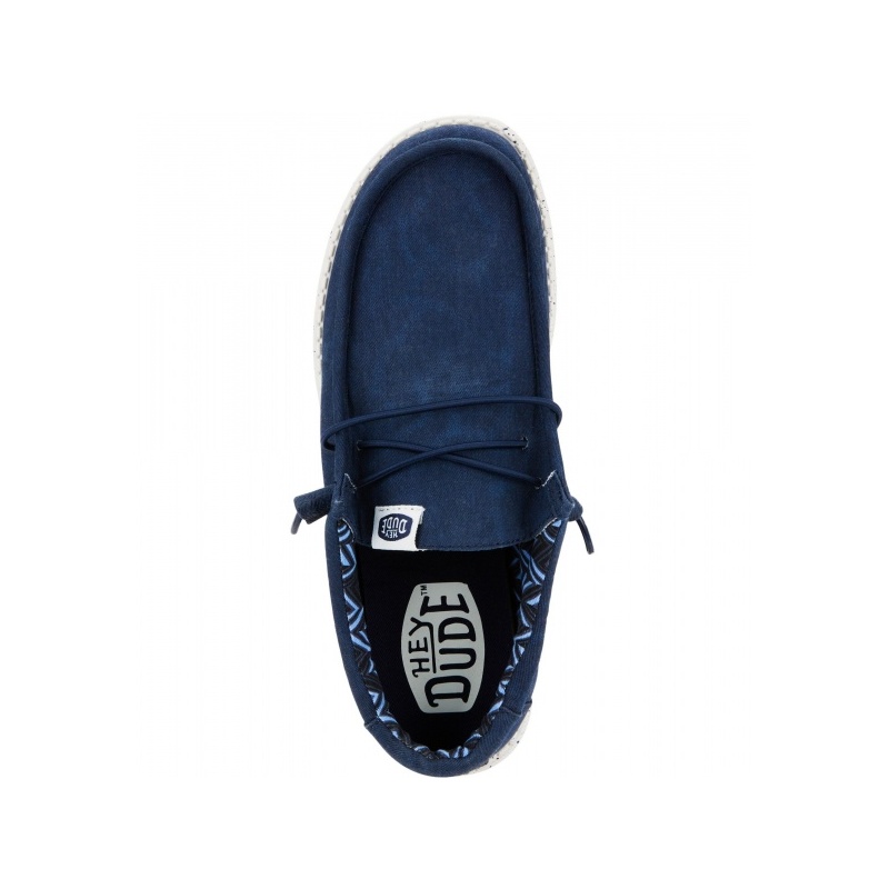Hey Dude Wally Stretch Canvas Navy