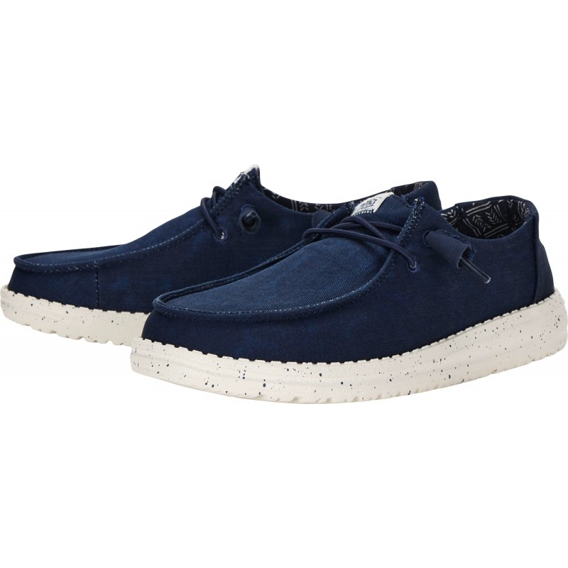 Hey Dude Wendy Stretch Canvas Navy