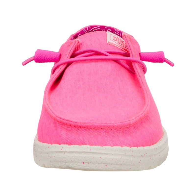 Hey Dude Wendy Stretch Canvas Neon Pink
