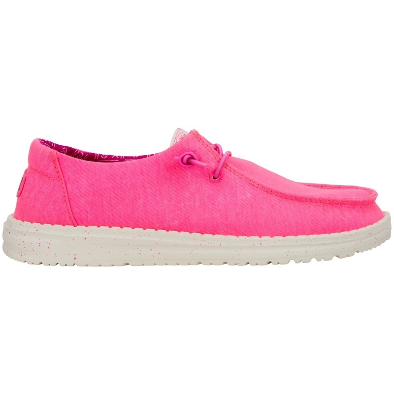 Hey Dude Wendy Stretch Canvas Neon Pink