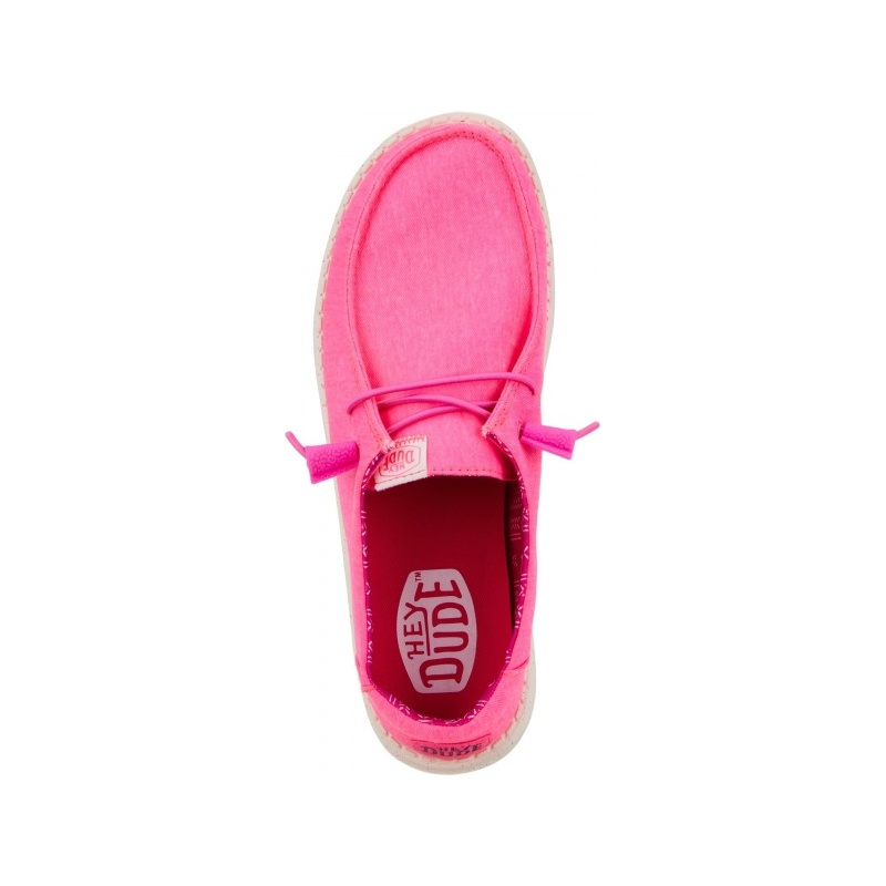 Hey Dude Wendy Stretch Canvas Neon Pink