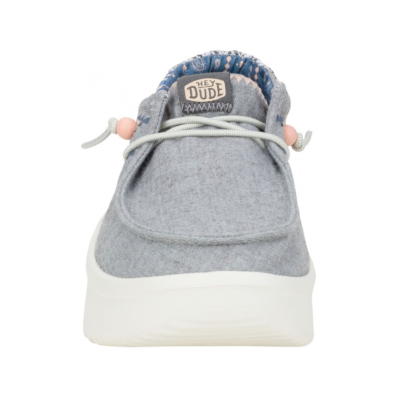 Hey Dude Wendy Peak Chambray Woven Grey
