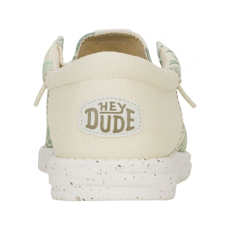 Hey Dude Wally Funk Psych Palm Light Grey/Celadon Green
