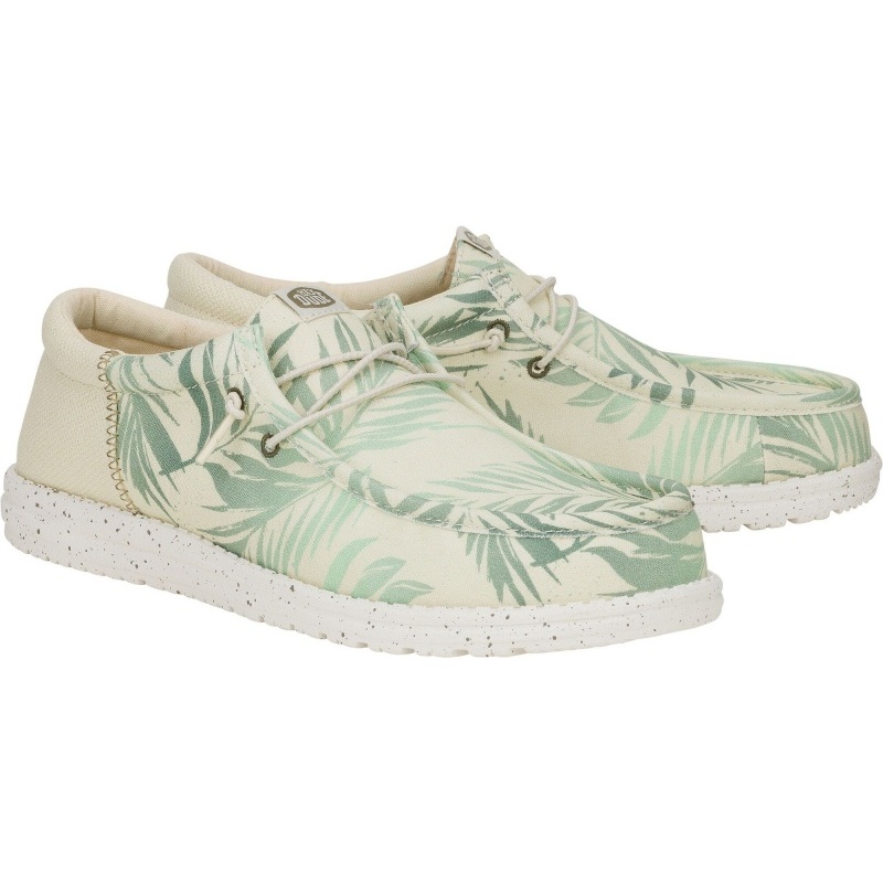 Hey Dude Wally Funk Psych Palm Light Grey/Celadon Green