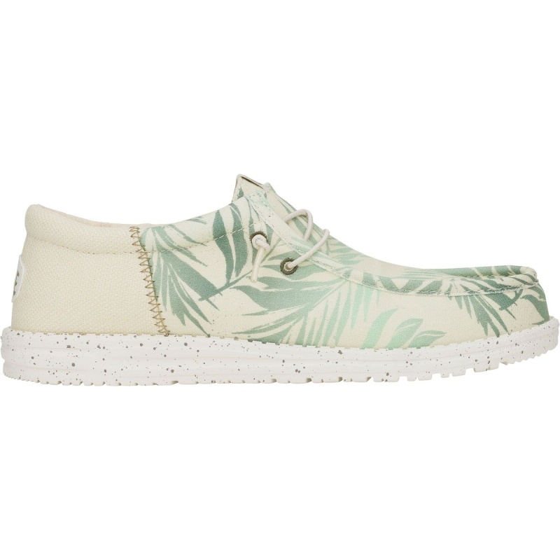 Hey Dude Wally Funk Psych Palm Light Grey/Celadon Green