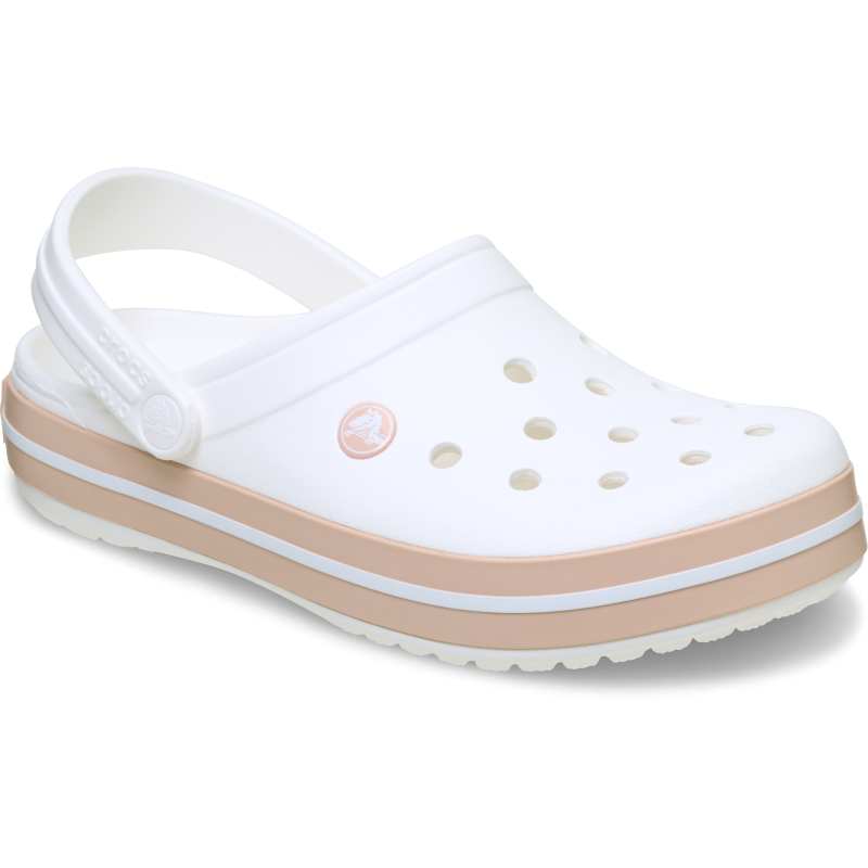 Crocs™ Crocband Clog White/Pink Caramel