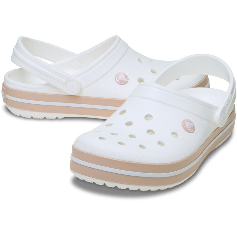 Crocs™ Crocband Clog White/Pink Caramel