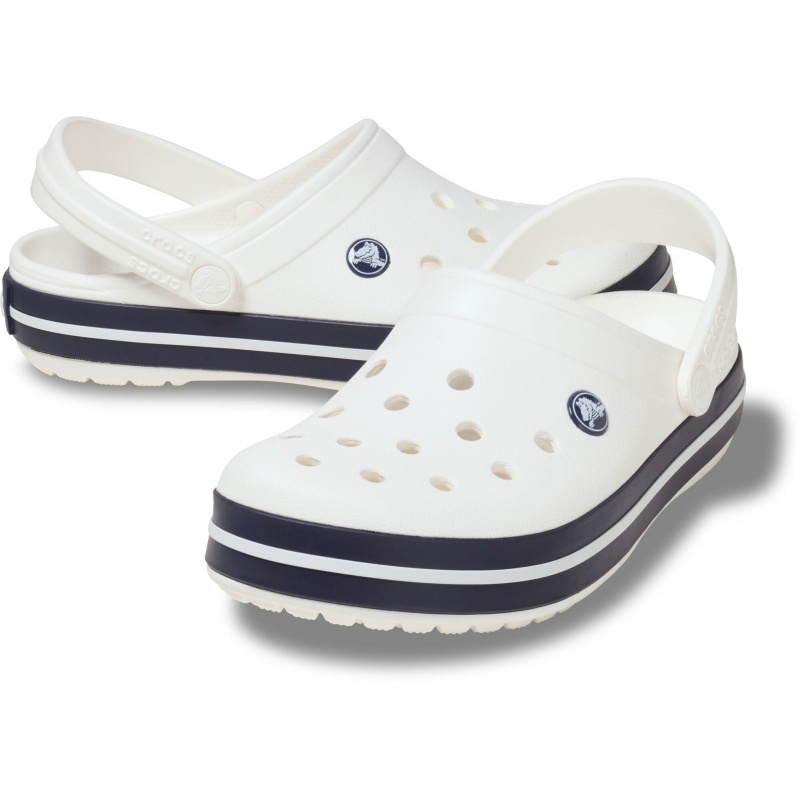 Crocs™ Crocband Clog White/White/Navy