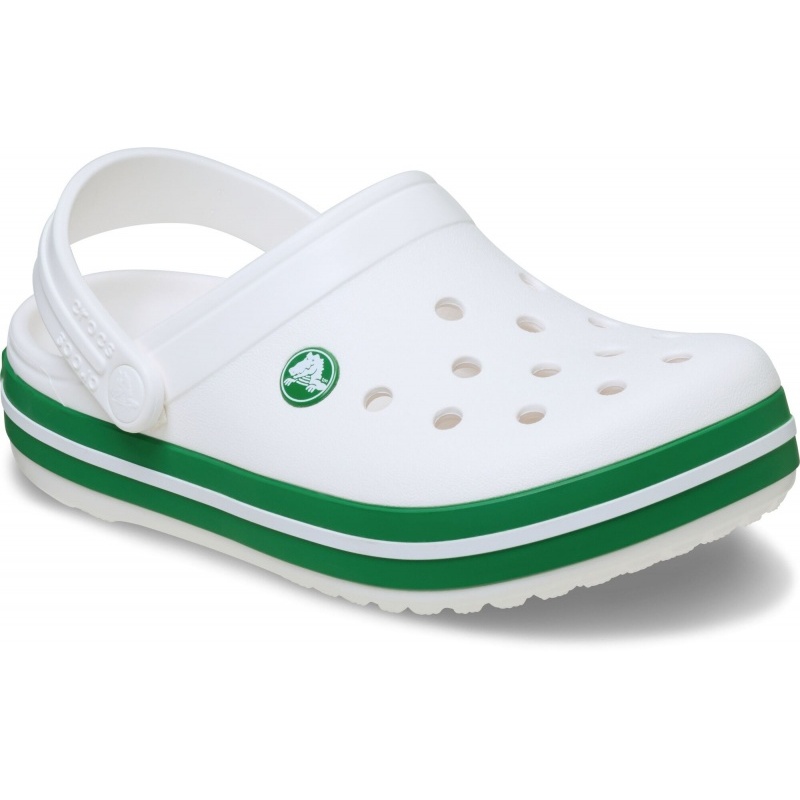 Crocs™ Crocband Clog T White/Green Ivy