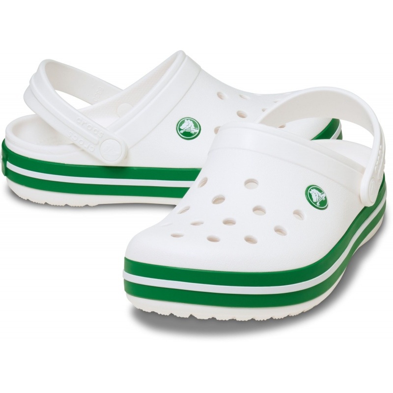 Crocs™ Crocband Clog T White/Green Ivy