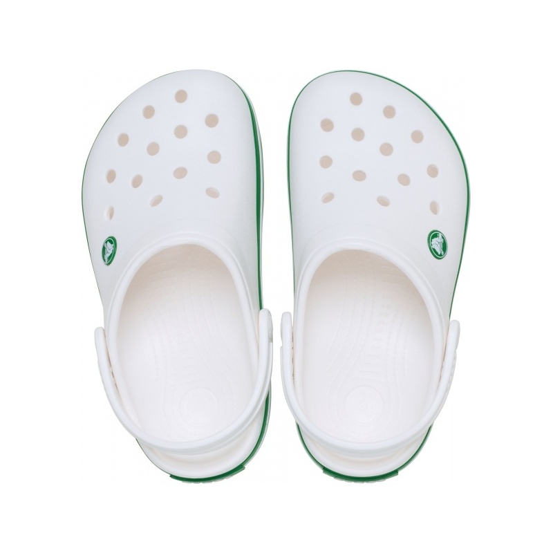 Crocs™ Crocband Clog T White/Green Ivy