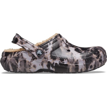 Classic Lined Bleach Dye Clog Black