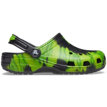 Classic Tie Dye Graphic Clog Black/Lime Punch