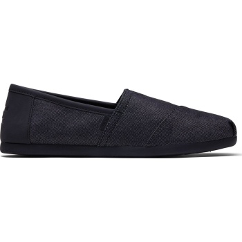 TOMS Heavy Denim Synthetic Trim Men's Alpargata Black