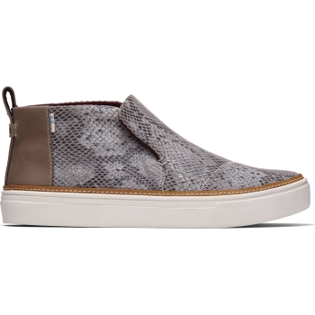TOMS Snake Printed Suede Women's Paxton Slip-On Cobblestone