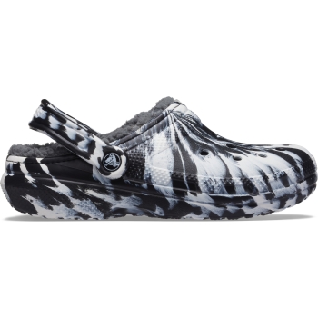Crocs™Classic Lined Marbled Clog White/Black