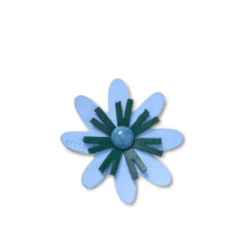 Crocs™ Jibbitz™ Faux Leather Blue Flower