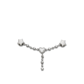 Crocs™ Jibbitz™ Silver Star And Heart Chain