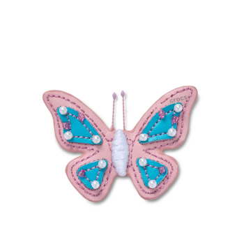 Crocs™ Jibbitz™ Faux Leather Pink Butterfly