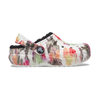 Classic Lined Tie Dye Graphic Clog Kids Black/Multi