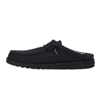 Hey Dude Wally Slip Stretch Canvas Black/Black