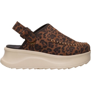 Hey Dude Delray Clog Suede Brown Leopard