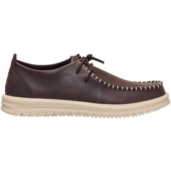 Hey Dude Wally NXT Moc Leather Mole Brown/Wood Ash