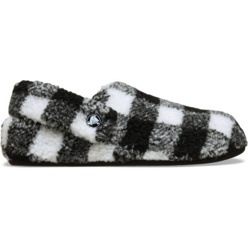 Crocs™ Classic Buff Check Cozzzy Slipper Black/White