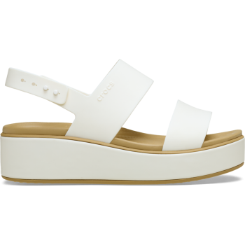Crocs™ Brooklyn Low Wrap Wedge Chalk / Tan