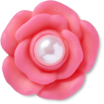 Crocs™ Jibbitz™ Pink Flower With Pearl Center