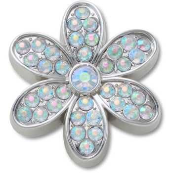 Crocs™ Jibbitz™ Silver Monochrome Daisy 1