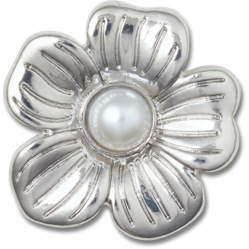 Crocs™ Jibbitz™ Silver Monochrome Daisy 2