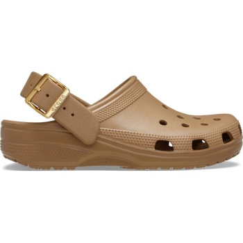Crocs™ Classic Metallic Buckle Clog Sepia