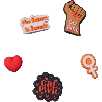 Crocs™ Jibbitz™ Girl Power Pin Backer 5 Pack