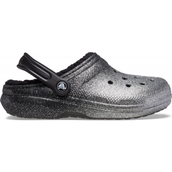 Classic Glitter Lined Clog Black/Silver