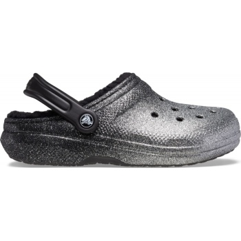 Classic Glitter Lined Clog Black/Silver