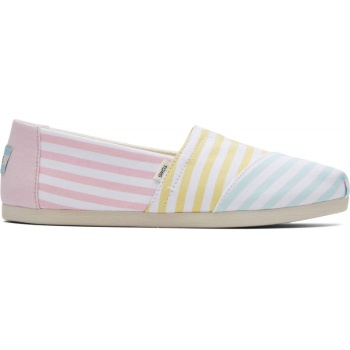 TOMS Stripe Colorblock Canvas Women's Alpargata Pastel Multi 