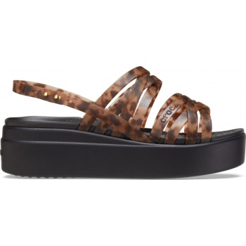 Crocs™ Brooklyn Tort Strappy Sandal Low Mocha/Black