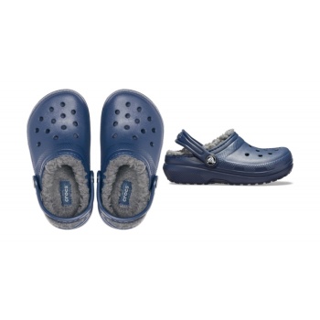 Crocs™ Classic Lined Clog Kid's Navy/Charcoal