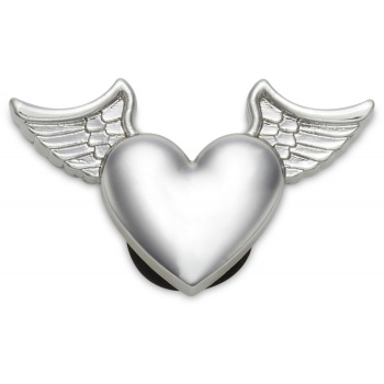 Crocs™ Jibbitz™ Silver Metal Heart And Wings