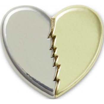 Crocs™ Crocs GOLD AND SILVER SPLIT HEART